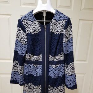INC Blue Lace Peacoat - size 10